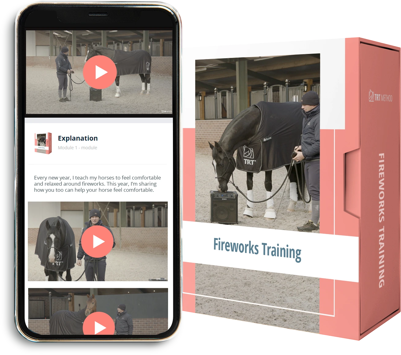 Fireworks Training digital course shown on phone and course box