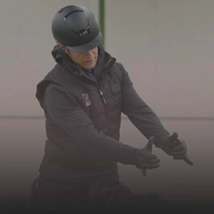 Tristan Tucker explaining the Rider's Posture and Balance Course
