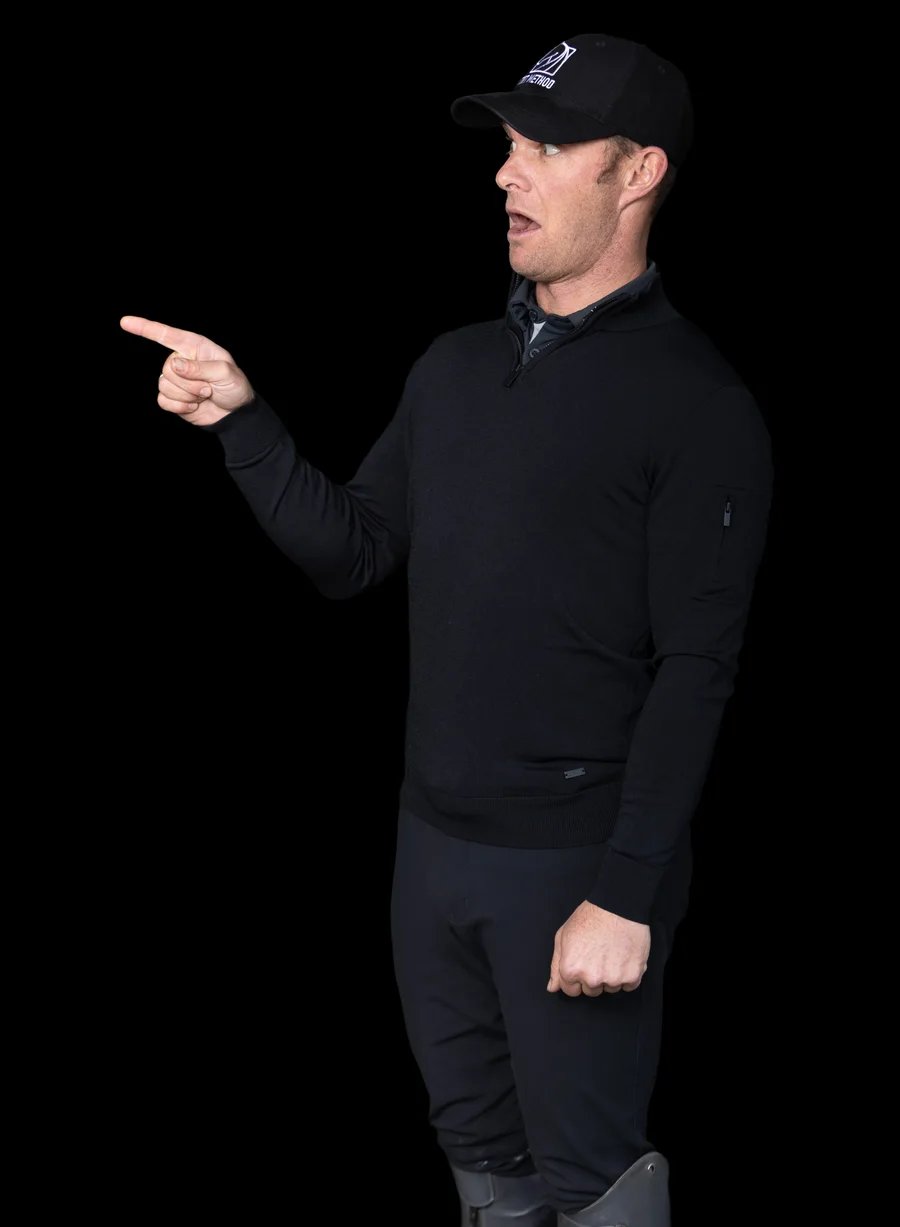 Tristan Tucker pointing left