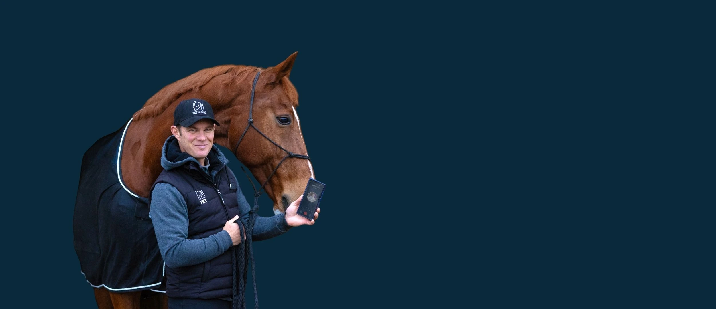 Tristan Tucker with horse using Tristan AI