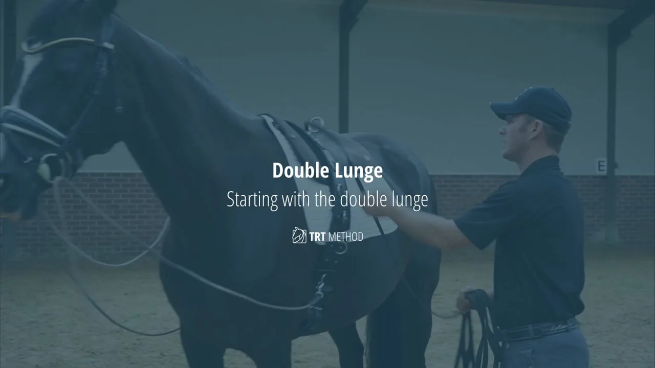 Tristan Tucker starting a horse on the double lunge
