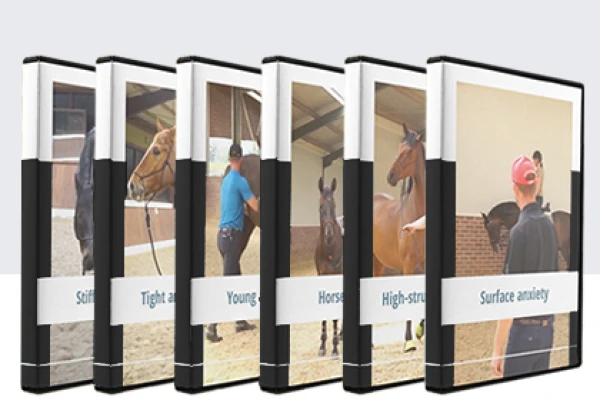 Case Studies video series covering stiff, tight, young, high-strung and surface-anxious horses